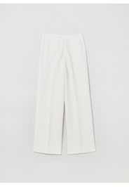 Stefanel - Pantalone straight fit in lino e cotone, Donna, Bianco, Taglia 40