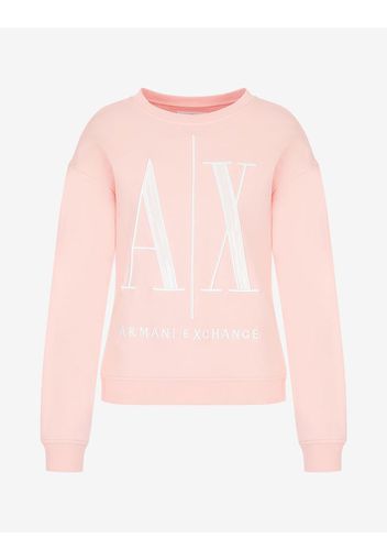 Armani Exchange Felpa Rosa Cotone