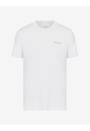 Armani Exchange T-Shirt Con Logo Bianco Cotone