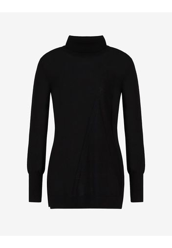 Armani Exchange Maglia A Collo Alto Nero Lana Vergine