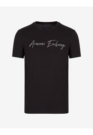 Armani Exchange T-Shirt Con Logo Nero Cotone