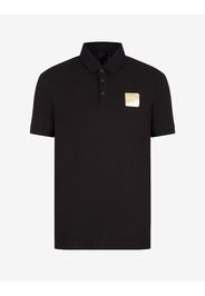 Armani Exchange Polo A Maniche Corte Nero Cotone