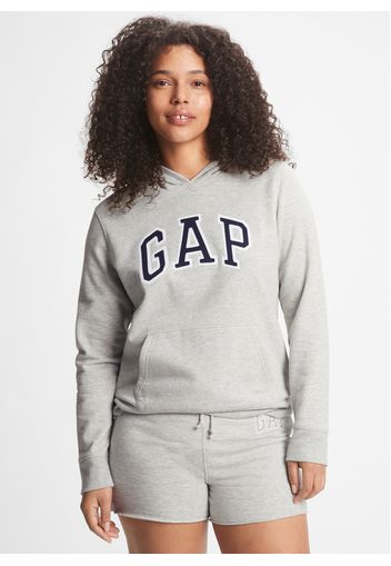 GAP - Felpa con cappuccio e ricamo logo, Donna, Grigio, Taglia S