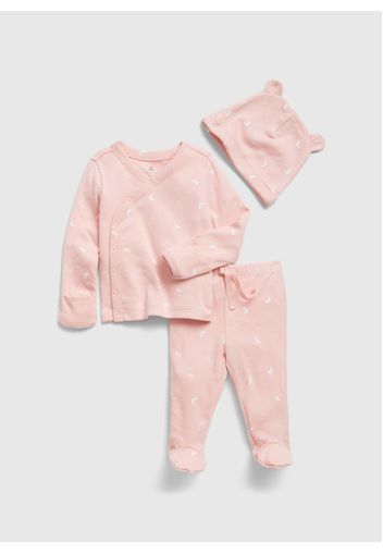 GAP - Completino nascita in cotone con stampa luna, Rosa, Taglia 6-12M