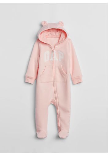 GAP - Tutina intera con piedini e cappuccio, Rosa, Taglia 0-3M