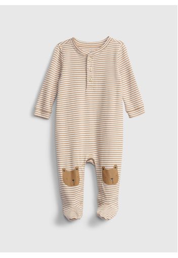 GAP - Tutina intera con piedini fantasia a righe, Multicolor, Taglia 0-3M