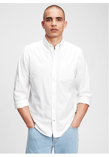 GAP - Camicia regular fit in cotone oxford, Uomo, Bianco, Taglia S