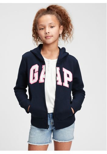 GAP - Full-zip in felpa con patch logo, Donna, Blu, Taglia L