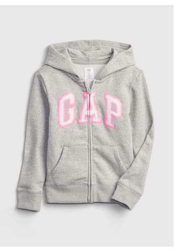 GAP - Full-zip in felpa con patch logo, Donna, Grigio, Taglia S