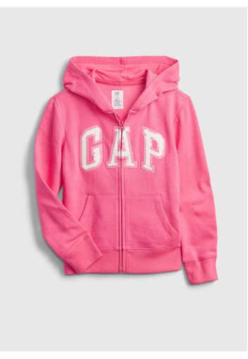 GAP - Full-zip in felpa con patch logo, Donna, Rosa, Taglia S