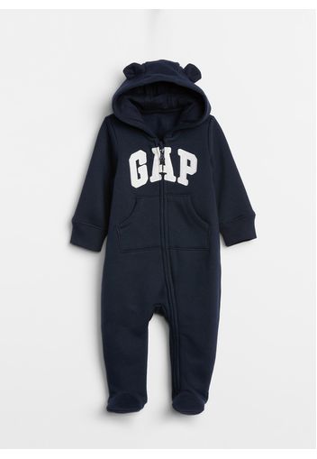 GAP - Tutina intera con piedini e cappuccio, Blu, Taglia 0-3M