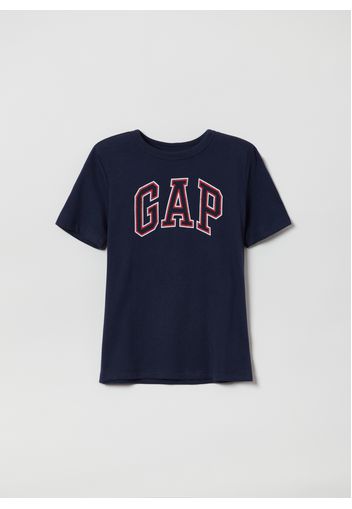 GAP - T-shirt girocollo con stampa logo, Uomo, Blu, Taglia L