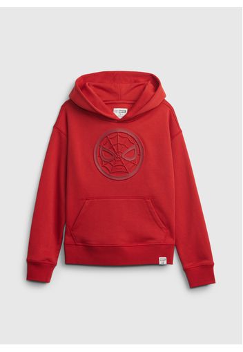 GAP - Felpa con cappuccio Marvel Spider-Man, Uomo, Rosso, Taglia XS