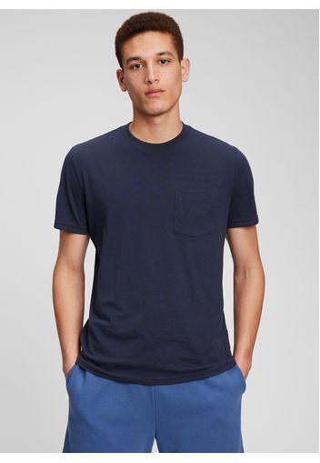 GAP - T-shirt in cotone con tasca, Uomo, Blu, Taglia M