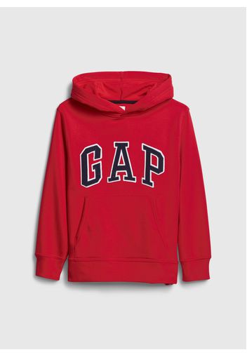 GAP - Felpa con cappuccio e ricamo logo, Uomo, Rosso, Taglia M