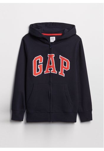 GAP - Full-zip in felpa con ricamo logo, Uomo, Blu, Taglia M