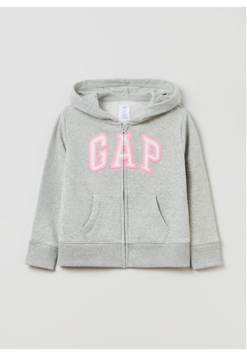 GAP - Full-zip in French Terry con patch logo, Donna, Grigio, Taglia XS