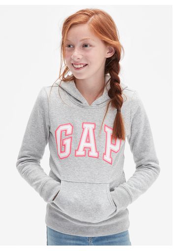 GAP - Felpa con cappuccio e patch logo, Donna, Grigio, Taglia XXL