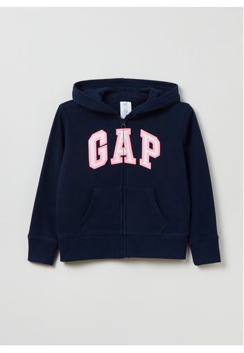 GAP - Full-zip in French Terry con patch logo, Donna, Blu, Taglia L