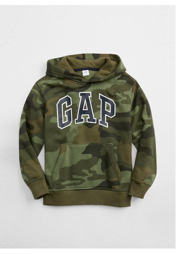 GAP - Felpa camouflage con cappuccio e logo, Uomo, Verde, Taglia XL