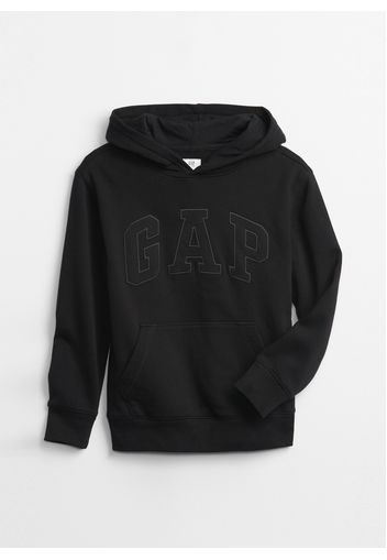 GAP - Felpa con cappuccio e ricamo logo, Uomo, Nero, Taglia M