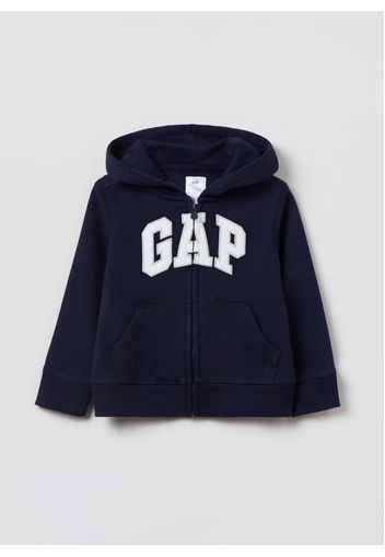 GAP - Full-zip con cappuccio e patch logo, Uomo, Blu, Taglia 18-24