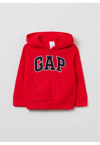 GAP - Full-zip con cappuccio e patch logo, Uomo, Rosso, Taglia 3-6M