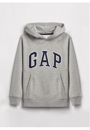 GAP - Felpa con cappuccio e ricamo logo, Uomo, Grigio, Taglia XS