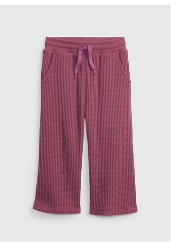 GAP - Pantaloni con trama waffle e coulisse, Donna, Viola, Taglia 12-18