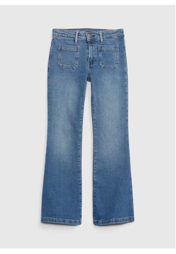 GAP - Jeans flare fit con scoloriture, Donna, Denim, Taglia 6