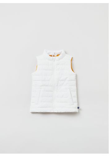 GAP - Gilet trapuntato full-zip, Donna, Bianco, Taglia M