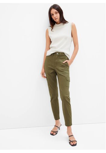 GAP - Pantaloni cargo tinta unita, Donna, Verde, Taglia 00