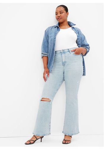 GAP - Jeans flare fit con abrasioni, Donna, Denim, Taglia 28REG