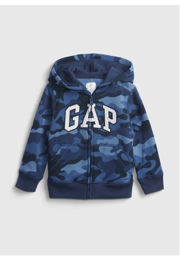 GAP - Full-zip in felpa camouflage, Uomo, Blu, Taglia 12-18
