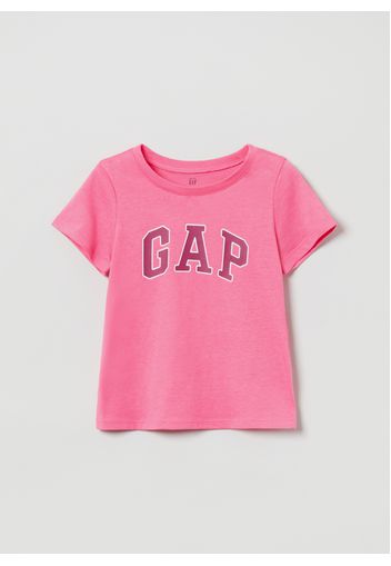 GAP - T-shirt girocollo con stampa logo, Donna, Rosa, Taglia 3-6M