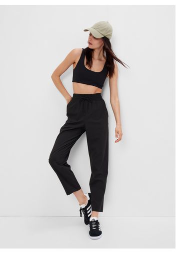 GAP - Joggers a vita alta con coulisse, Donna, Nero, Taglia M