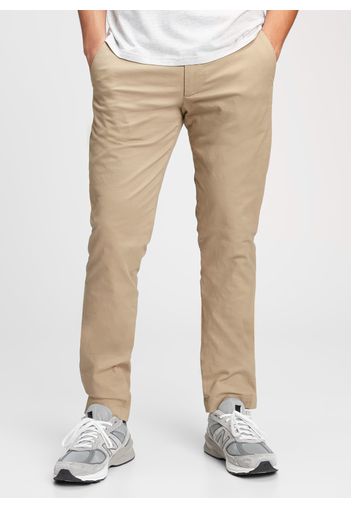 GAP - Pantaloni slim fit in cotone stretch, Uomo, Beige, Taglia 36X34