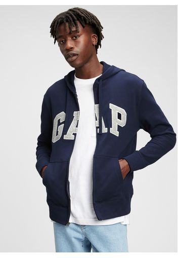 GAP - Full-zip in French Terry con cappuccio, Uomo, Blu, Taglia XL