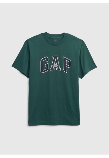 GAP - T-shirt girocollo con logo, Uomo, Verde, Taglia S