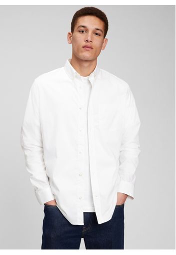 GAP - Camicia button-down con tasca, Uomo, Bianco, Taglia XL