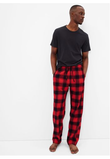 GAP - Pantalone pigiama lungo in flanella check, Uomo, Multicolor, Taglia M