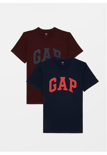 GAP - Bipack t-shirt con stampa logo, Uomo, Multicolor, Taglia L