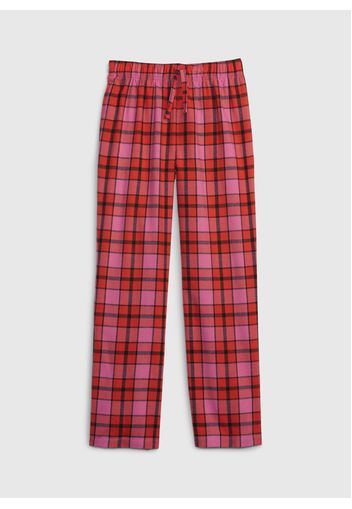 GAP - Pantaloni pigiama a quadri con coulisse, Donna, Multicolor, Taglia 12