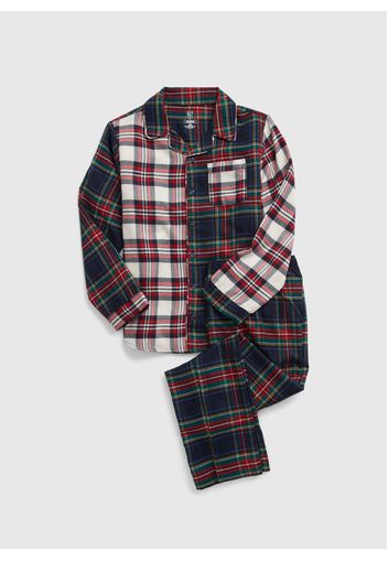 GAP - Pigiama lungo in flanella plaid, Uomo, Multicolor, Taglia 4