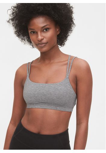 GAP - Bralette sportiva con doppia spallina, Donna, Grigio, Taglia S