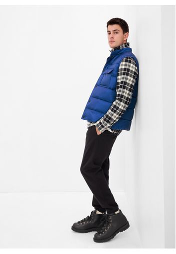 GAP - Gilet trapuntato con bottoni, Uomo, Blu, Taglia XL