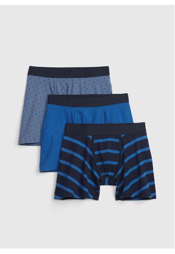 GAP - Tripack boxer in cotone stretch fantasia, Uomo, Multicolor, Taglia S