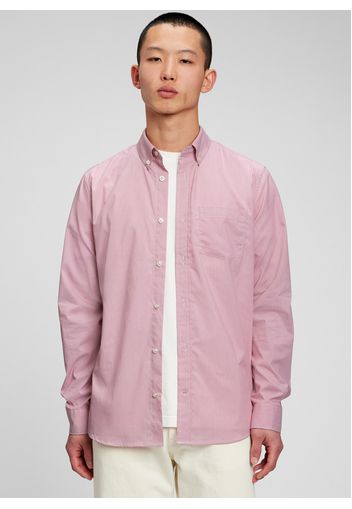 GAP - Camicia regular fit effetto fiammato, Uomo, Rosa, Taglia S