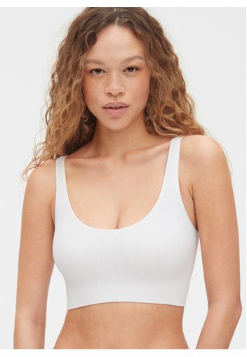 GAP - Canotta seamless con spalline sottili, Donna, Bianco, Taglia XS