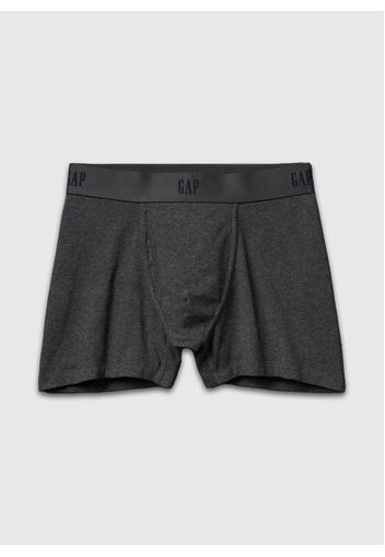 GAP - Boxer in cotone bio stretch mélange, Uomo, Grigio, Taglia S